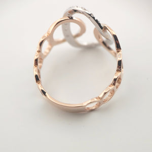 Anello oro Rosa 18kt Diamanti 0,20 Ct-2b Gioielli