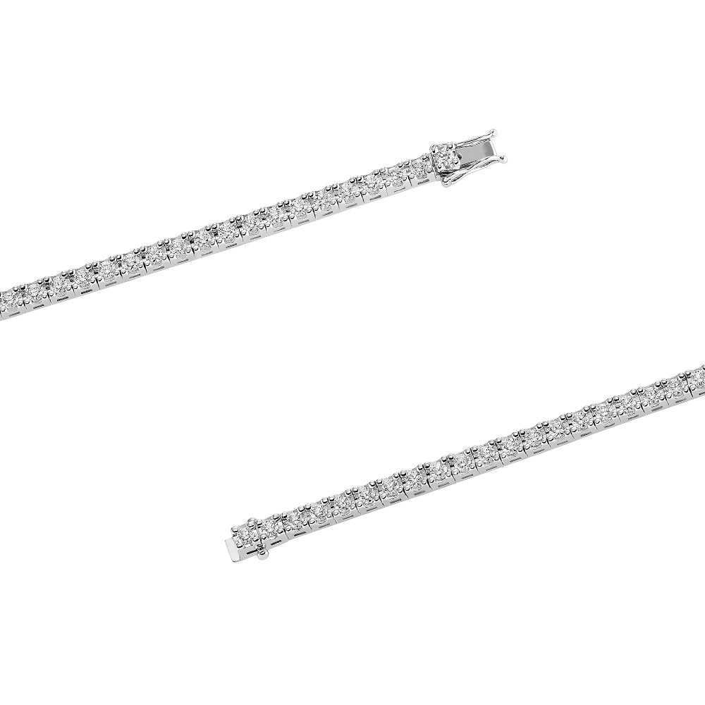 Bracciale tennis oro bianco 18Kt Diamanti 1,42 Ct-2b Gioielli