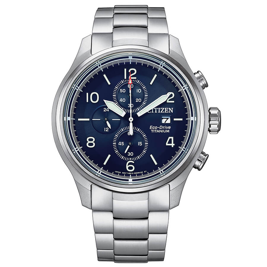 Orologio Citizen Crono Super Titanio CA0810-88L cronografo blu uomo-2b Gioielli
