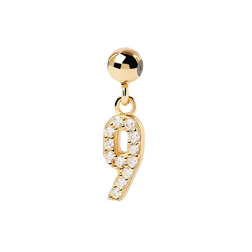 Passante Pdpaola Charms CH01-001-U Numero 9 donna-2b Gioielli