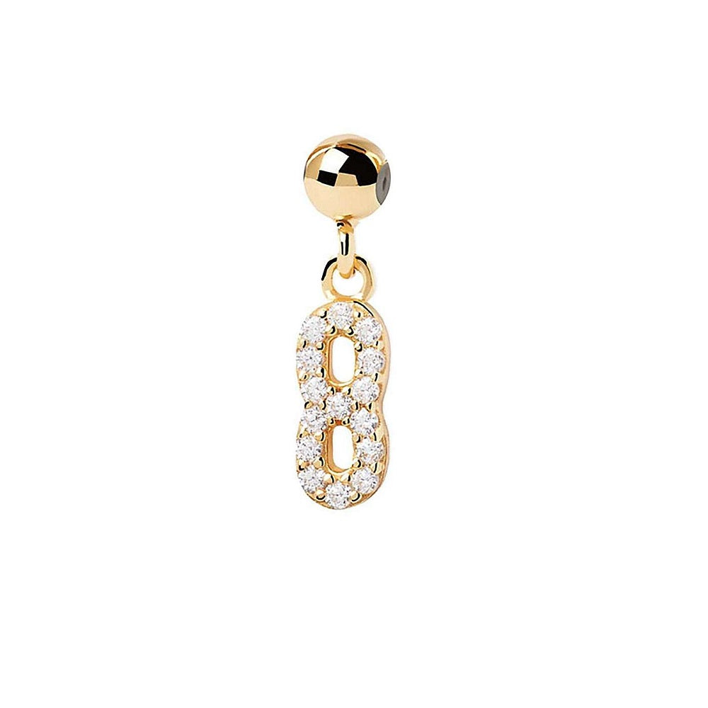 Passante Pdpaola Charms CH01-002-U Numero 8 donna-2b Gioielli