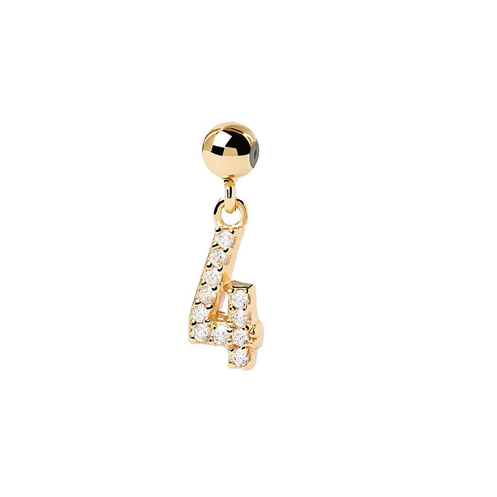 Passante Pdpaola Charms CH01-006-U Numero 4 donna-2b Gioielli