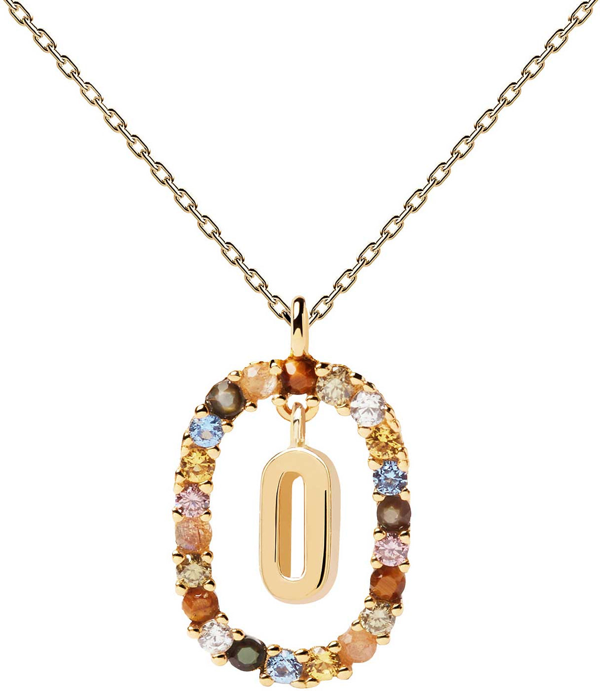 Collana PdPaola CO01-274-U Lettera O in argento 925 placcato oro 18 Kt-2b Gioielli