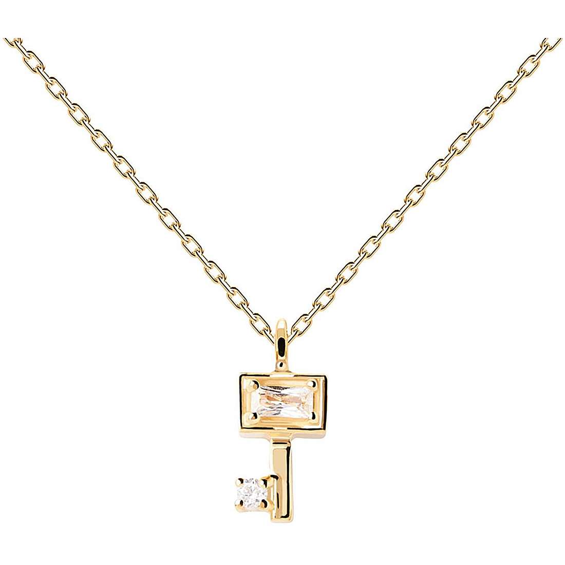 Collana PdPaola CO01-486-U Essentials Chiave argento donna-2b Gioielli