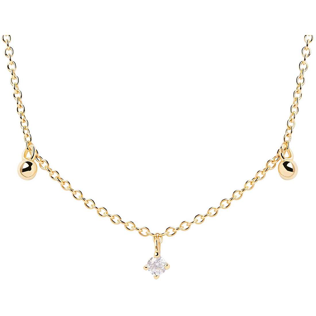 Collana PdPaola CO01-491-U Essentials Love Triangle argento donna-2b Gioielli