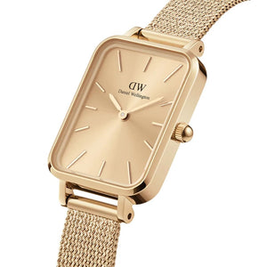 Orologio DW Quadro Pressed Unitone 20x26 mm oro DW00100485 donna-2b Gioielli