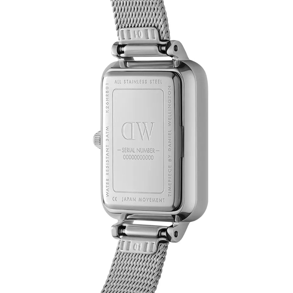Orologio DW Quadro Pressed Unitone 20x26 mm silver DW00100486 donna-2b Gioielli