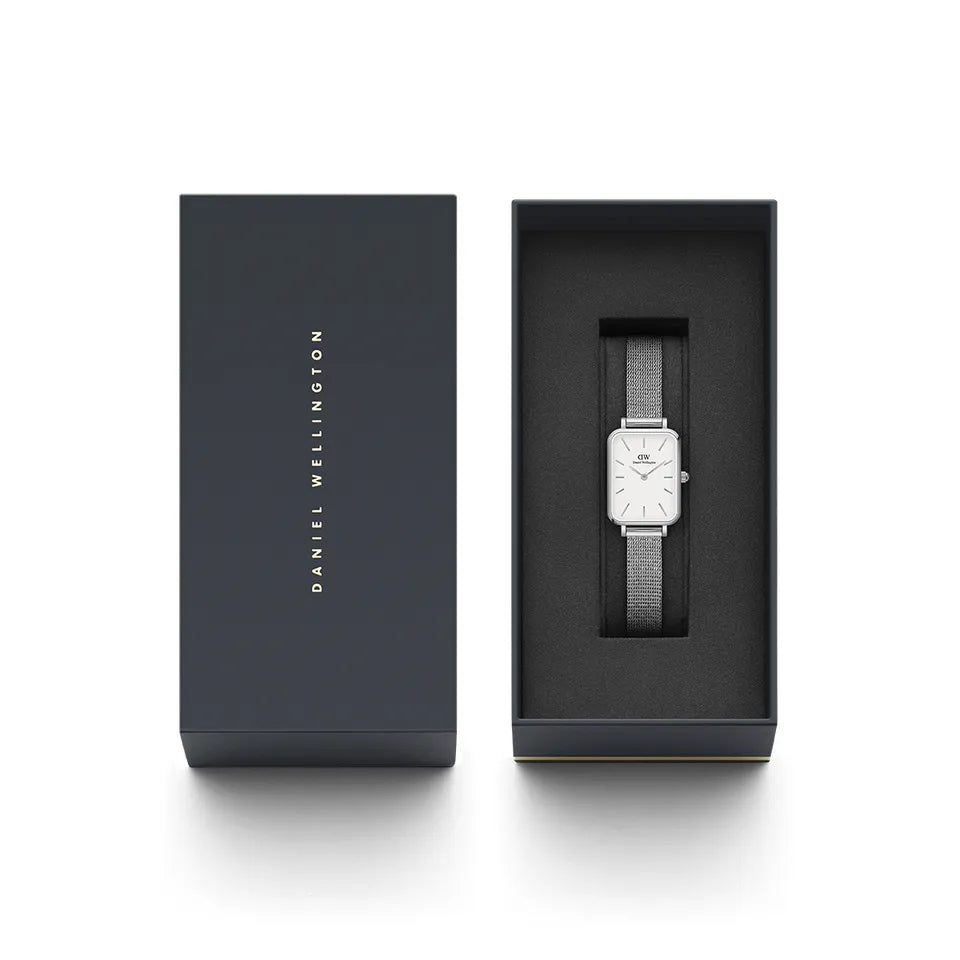 Orologio DW Quadro Pressed Unitone 20x26 mm silver DW00100486 donna-2b Gioielli