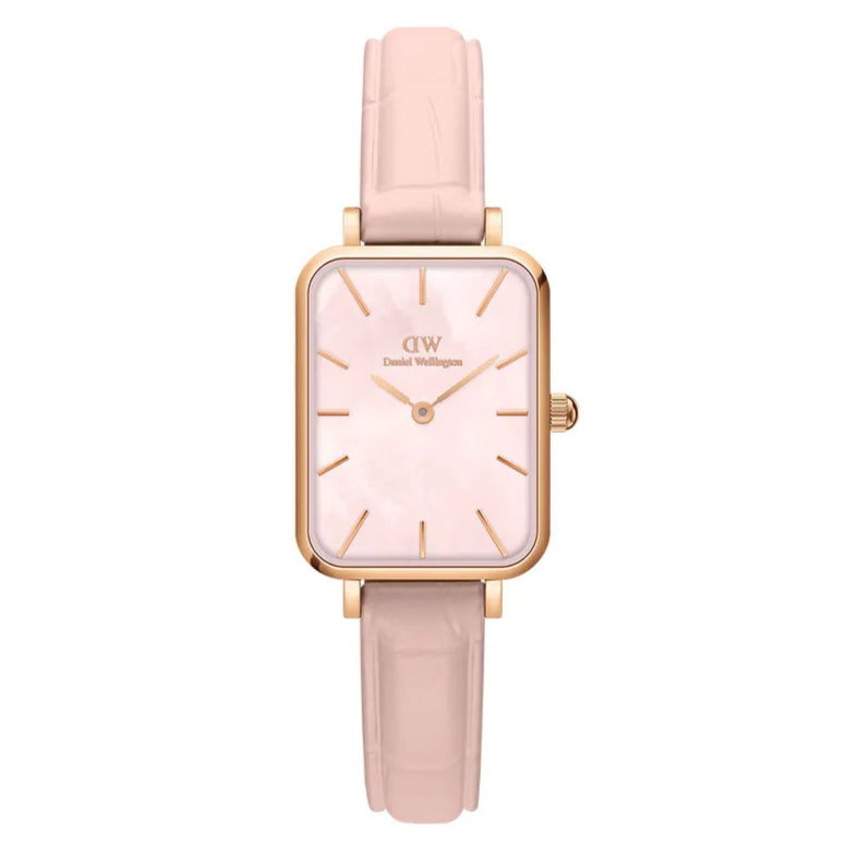 Orologio DW Quadro Pressed Rouge 20x26 mm rosa DW00100508-2b Gioielli