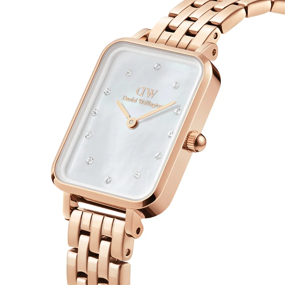 Orologio DW Quadro Lumine 5-Link Melrose DW00100620 donna 20 mm-2b Gioielli