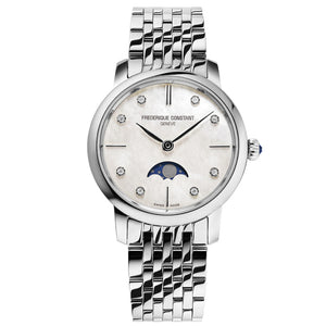 Orologio Frederique Constant Slimline Moonphase FC-206MPWD1S6B diamanti 30 mm-2b Gioielli