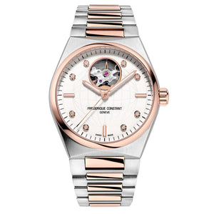 Orologio Frederique Constant Highlife Heart Beat FC-310VD2NH2B automatico con diamanti e doppio cinturino-2b Gioielli
