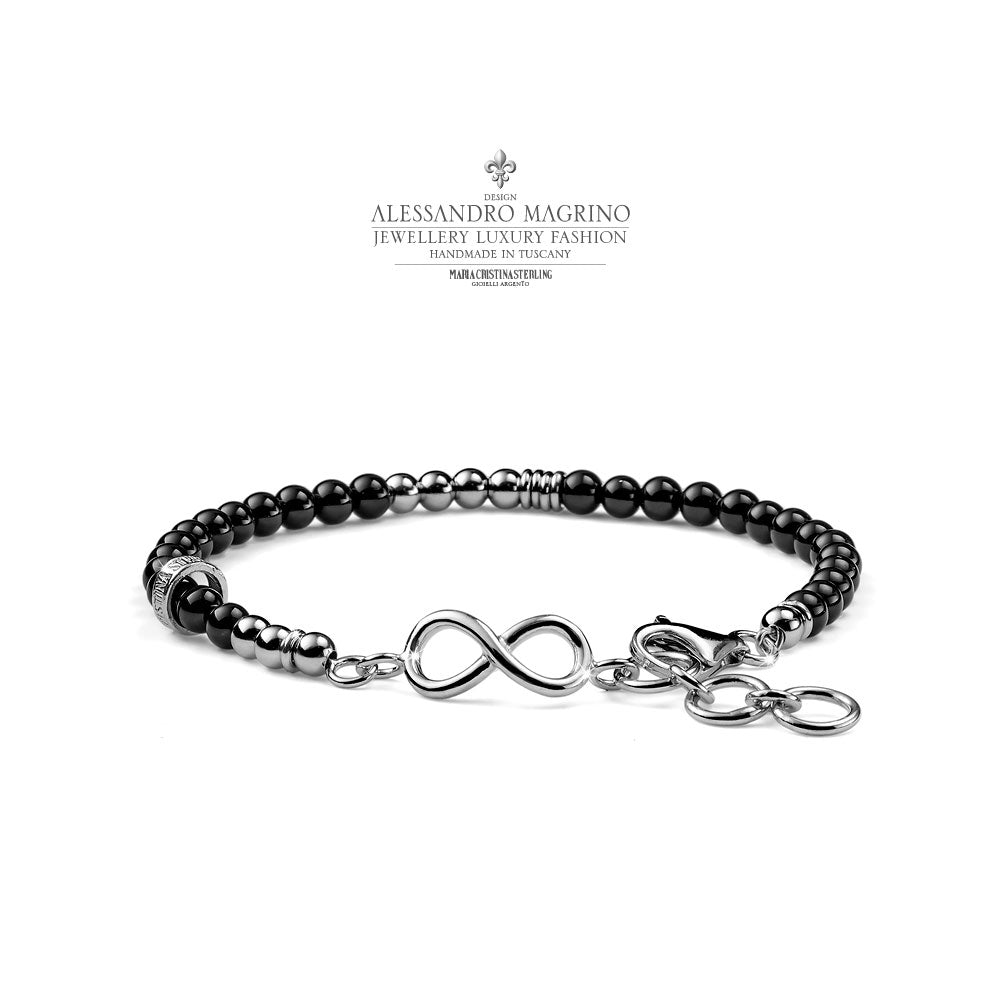 Bracciale Alessandro Magrino Infinity argento uomo G1562-2b Gioielli