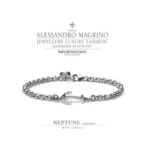 Bracciale Alessandro Magrino Neptune argento uomo G2319-2b Gioielli