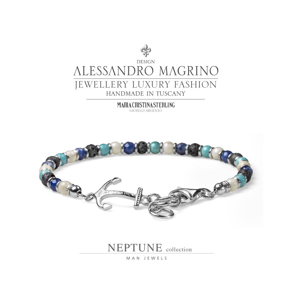 Bracciale Alessandro Magrino Neptune argento uomo G2866-2b Gioielli
