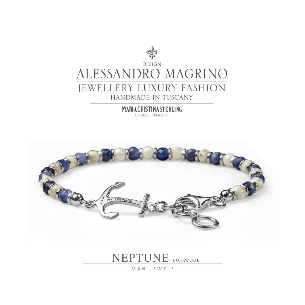 Bracciale Alessandro Magrino Neptune argento uomo G2867-2b Gioielli