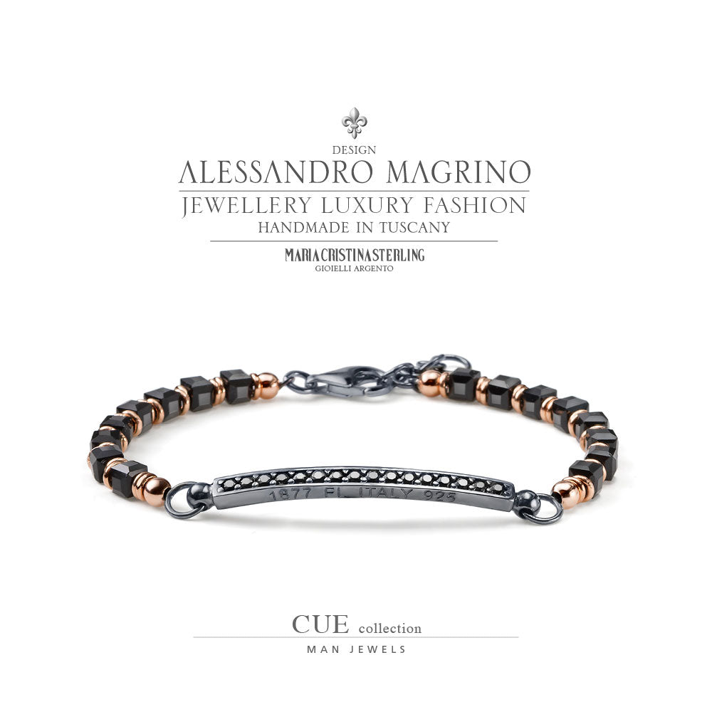 Bracciale Alessandro Magrino Cue argento uomo G3022-2b Gioielli