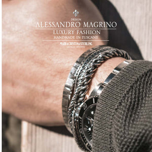 Bracciale Alessandro Magrino Iconic argento uomo G3506-2b Gioielli
