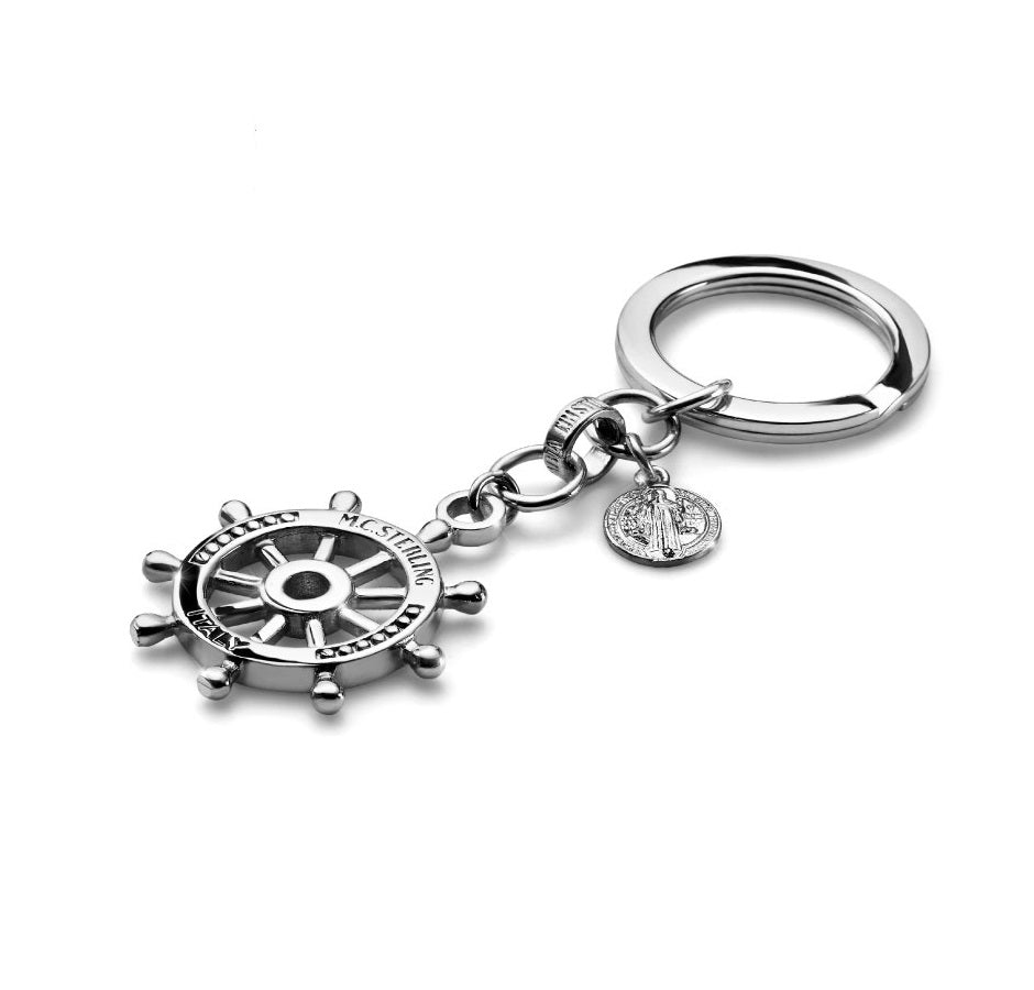 Portachiavi Alessandro Magrino Neptune argento uomo G3613-2b Gioielli