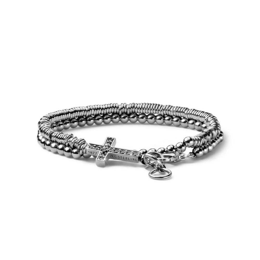 Bracciale Alessandro Magrino Cross argento uomo G3805-2b Gioielli
