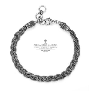 Bracciale Alessandro Magrino Intrecci argento uomo G4508-2b Gioielli
