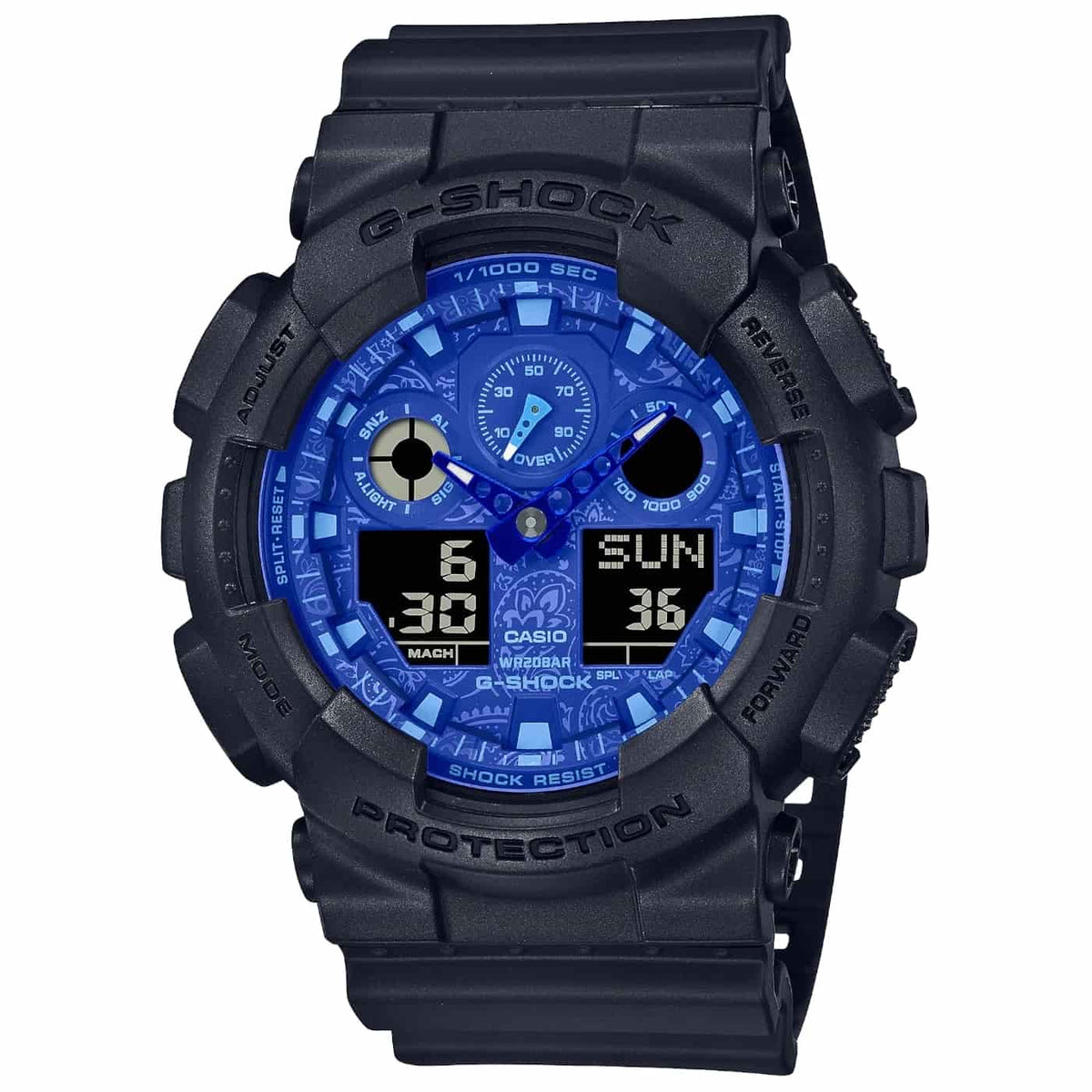 Orologio Casio G-Shock GA-100BP-1AER Paisley Blue uomo-2b Gioielli