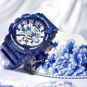 Orologio Casio G-Shock GA-2100BWP-2AER Blue and White Pottery Limited Edition uomo-2b Gioielli