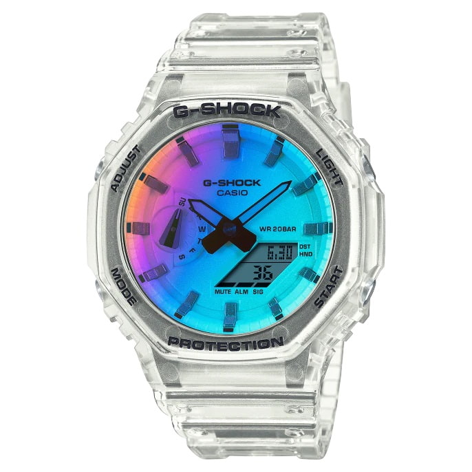 Orologio Casio G-Shock GA-2100SRS-7AER Iridescent Series Skeleton Limited Edition-2b Gioielli