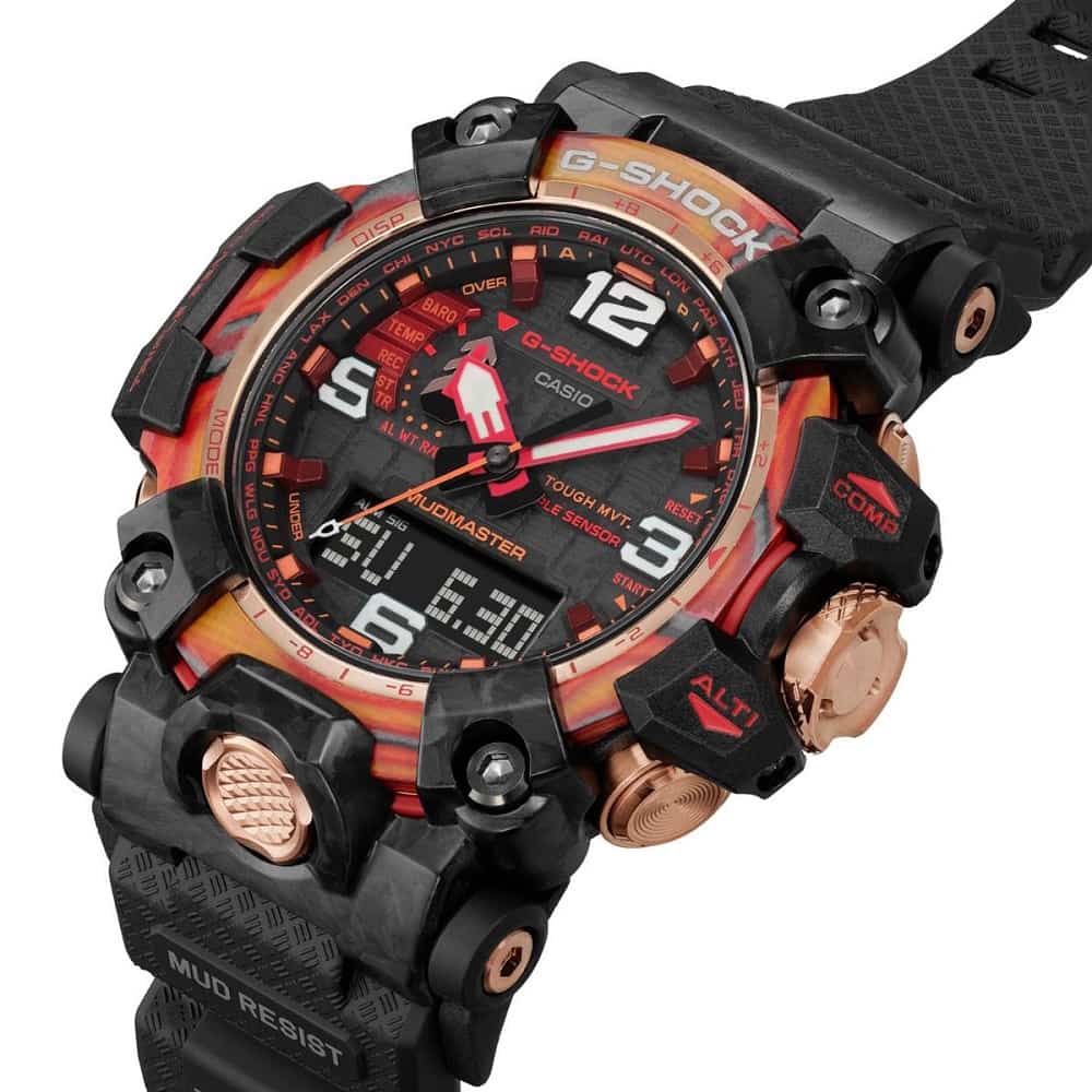 Orologio Casio G-Shock Mudmaster FLARE RED GWG-2040FR-1AER solare radiocontrollato uomo Limited Edition-2b Gioielli