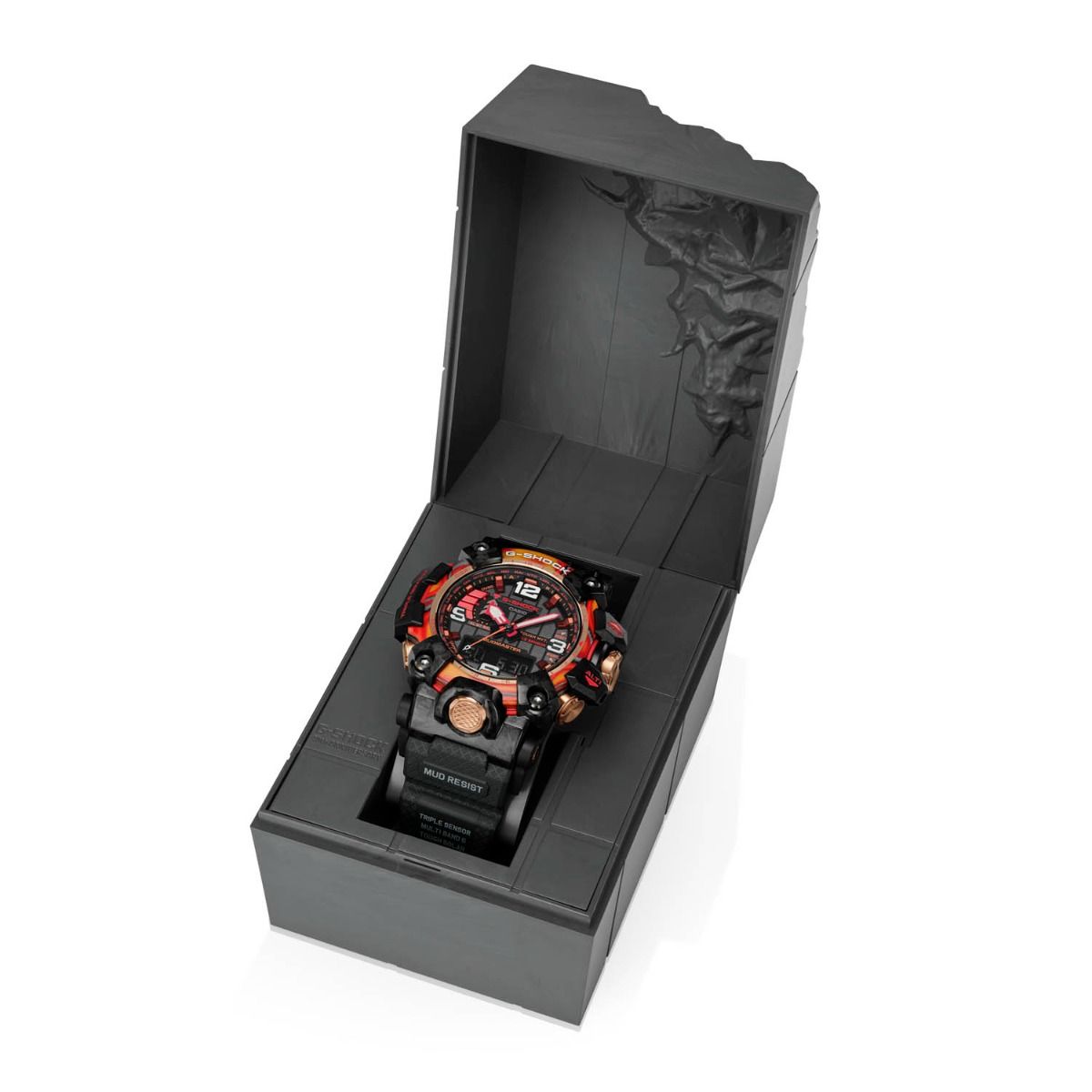 Orologio Casio G-Shock Mudmaster FLARE RED GWG-2040FR-1AER solare radiocontrollato uomo Limited Edition-2b Gioielli