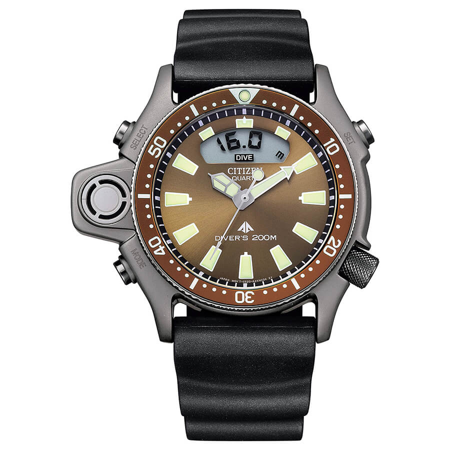 Orologio Citizen Promaster JP2007-17Y Aqualand I Limited Edition marrone uomo-2b Gioielli