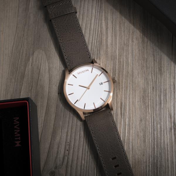 Orologio MVMT Classic Rose Gold Mushroom Grey MM01-RGGR uomo 45mm-2b Gioielli