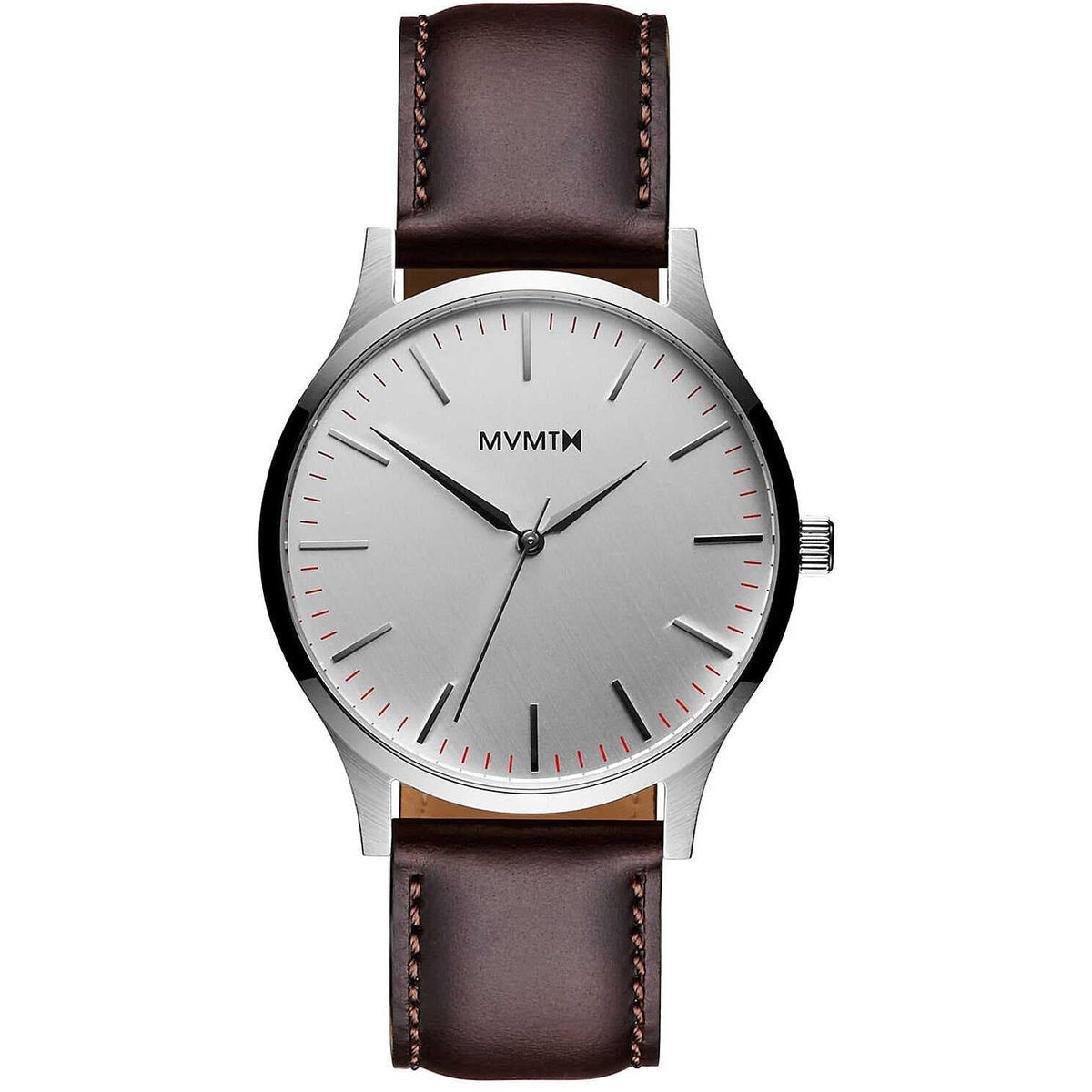 Orologio MVMT 40 Series Silver Brown MT01-SBR uomo 40mm-2b Gioielli