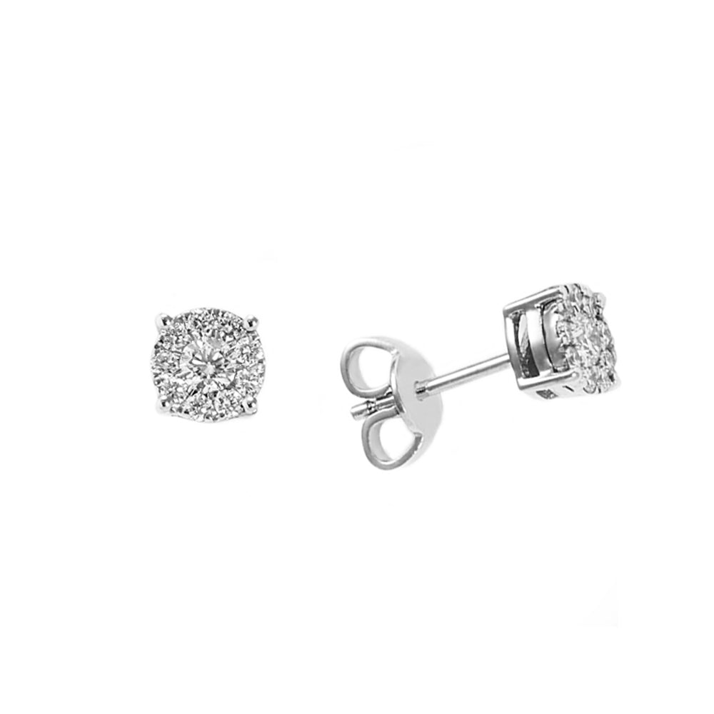 Orecchini oro bianco 18kt Diamanti 0,43 Ct-2b Gioielli