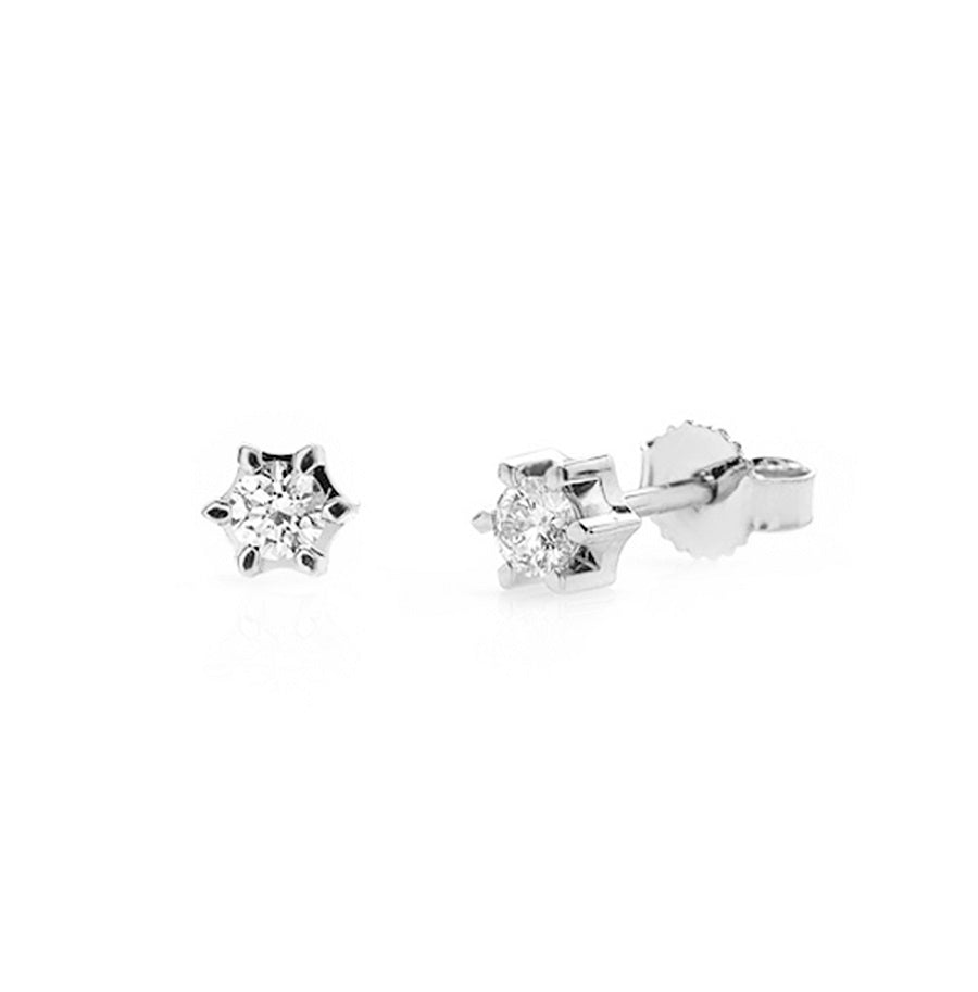 Orecchini oro bianco 18kt Diamanti 0,30 Ct-2b Gioielli