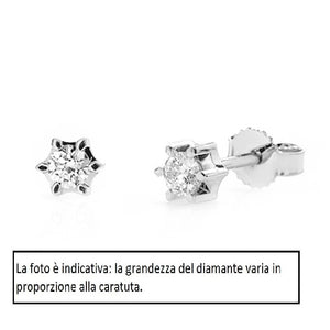 Orecchini oro bianco 18kt Diamanti 0,20 Ct-2b Gioielli