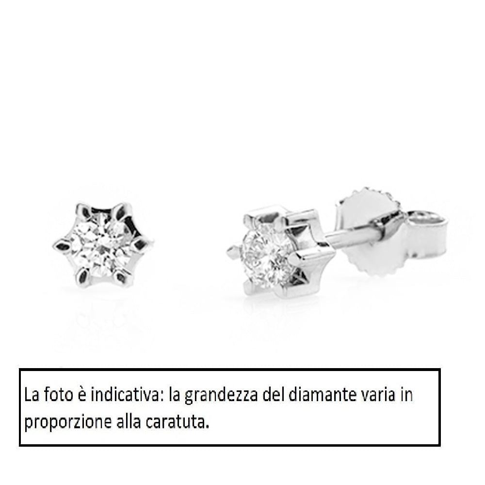 Orecchini oro bianco 18kt Diamanti 0,30 Ct-2b Gioielli