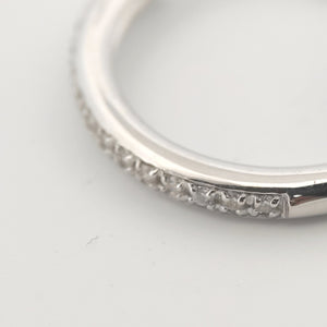 Orecchini oro bianco 18kt Diamanti 0,16 Ct a cerchio-2b Gioielli