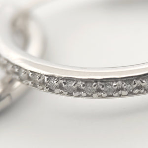 Orecchini oro bianco 18kt Diamanti 0,16 Ct a cerchio-2b Gioielli