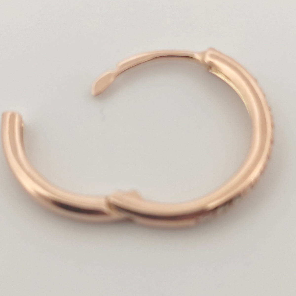 Orecchini oro rosa 18kt Diamanti 0,14 Ct a cerchio-2b Gioielli