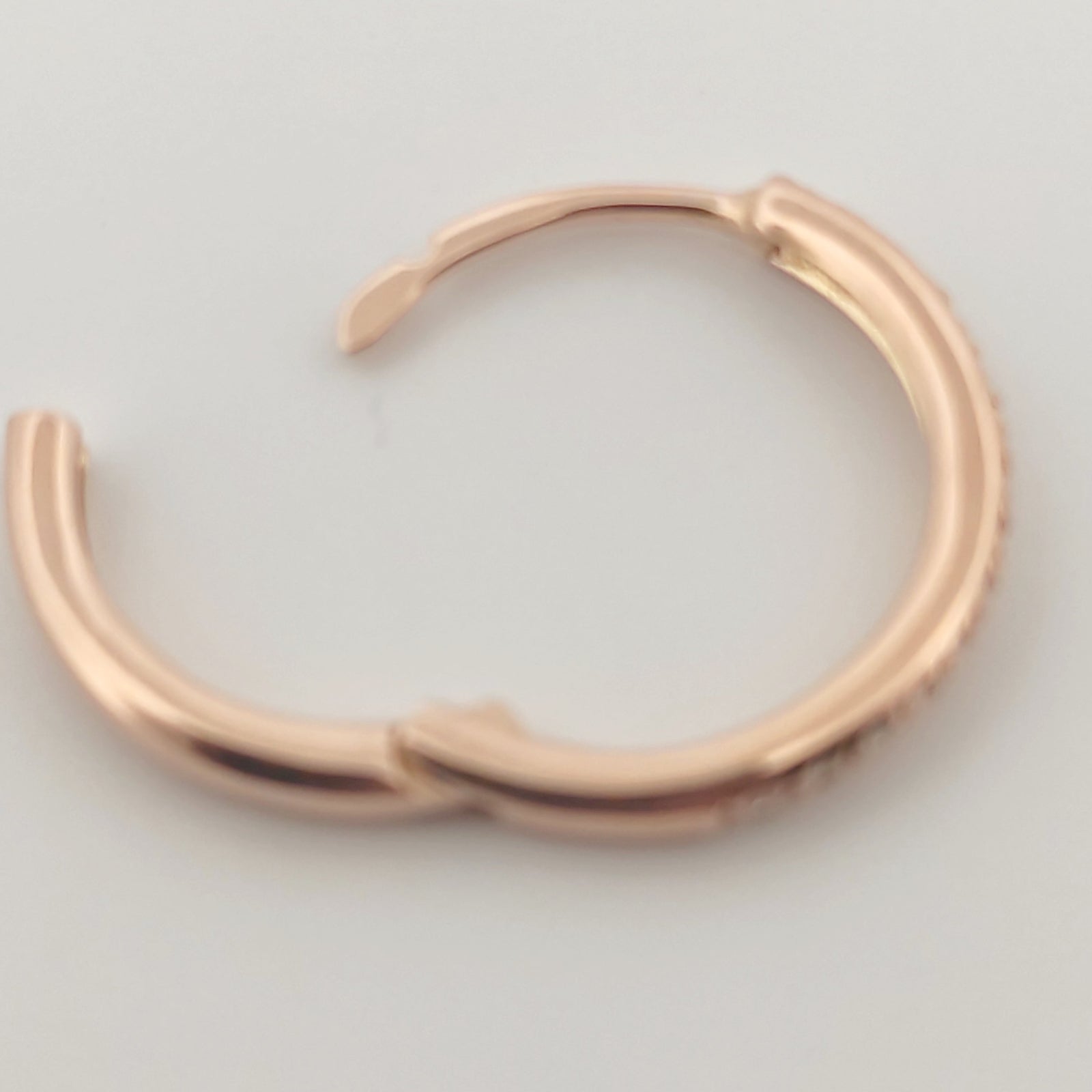 Orecchini oro rosa 18kt Diamanti 0,14 Ct a cerchio-2b Gioielli