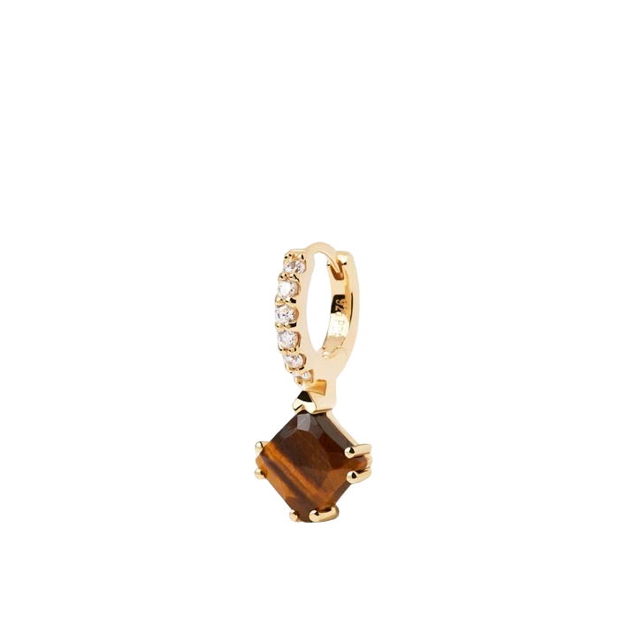 Mono orecchino PdPaola PG01-682-U Fuji occhio di tigre argento donna-2b Gioielli