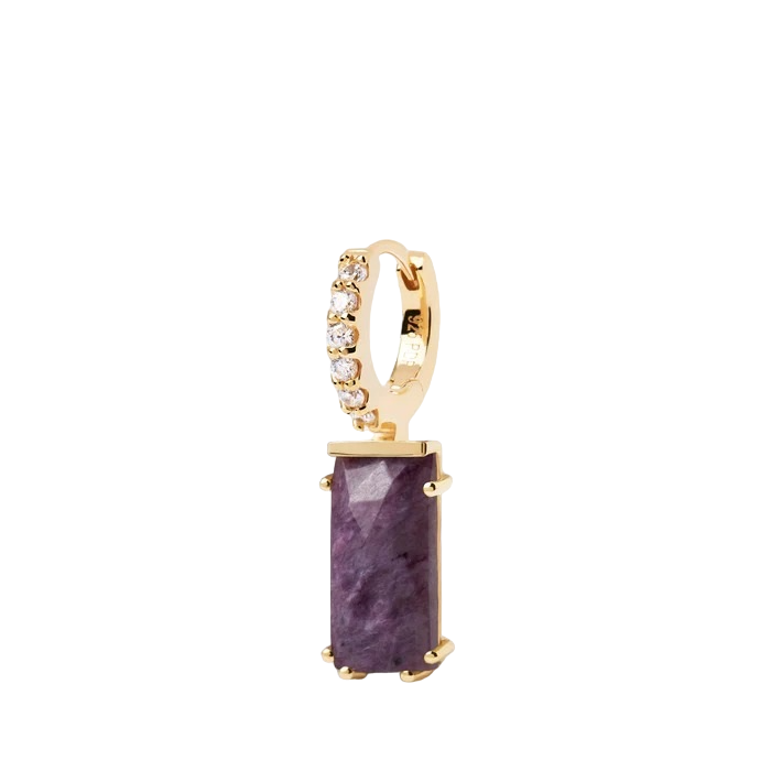 Mono orecchino PdPaola PG01-690-U Kaori charoite argento donna-2b Gioielli