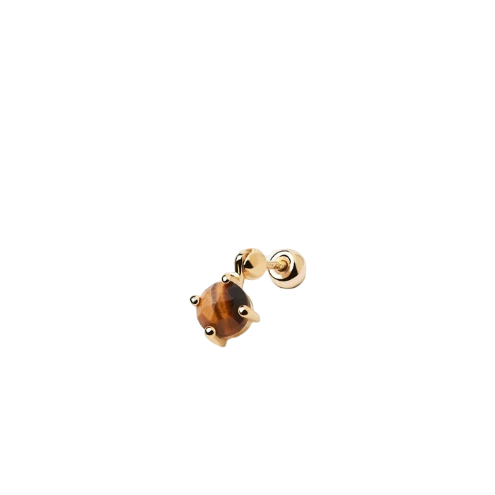 Mono orecchino PdPaola PG01-707-U Kimi occhio di tigre argento donna-2b Gioielli