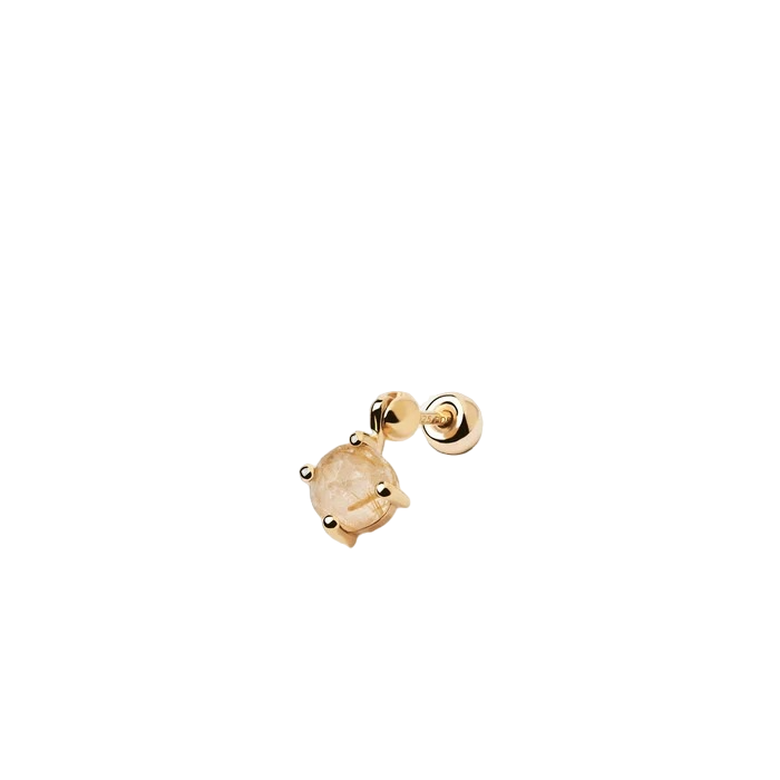Mono orecchino PdPaola PG01-709-U Kimi quarzo rutilato argento donna-2b Gioielli