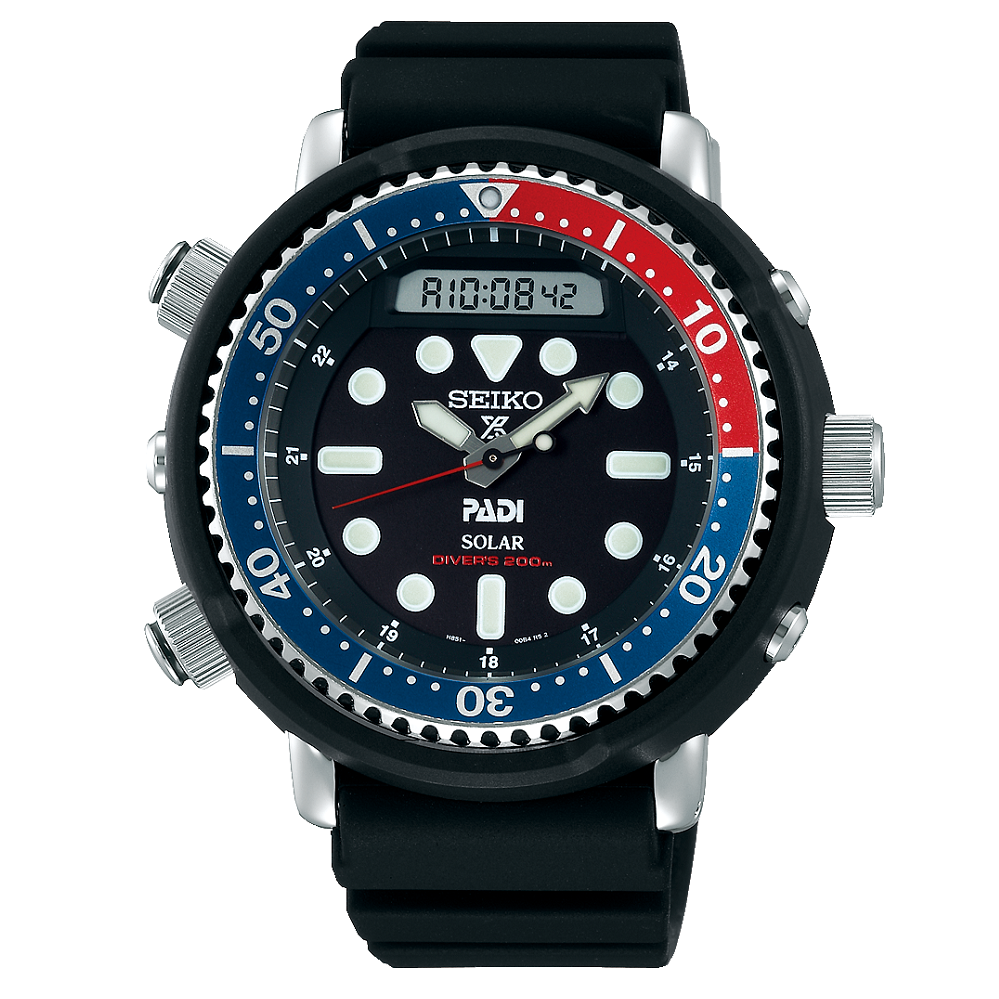 Orologio Seiko Prospex PADI Solar Tuna SNJ027P1 "ARNIE" Diver Pepsi-2b Gioielli
