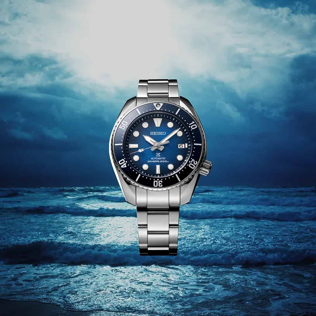 Orologio Seiko Prospex SPB321J1 King Sumo Blue Gradation Diver uomo 45 mm-2b Gioielli