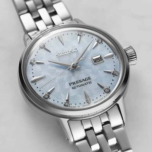 Orologio Seiko Presage Cocktail Skydiving SRE007J1 automatico donna diamanti-2b Gioielli