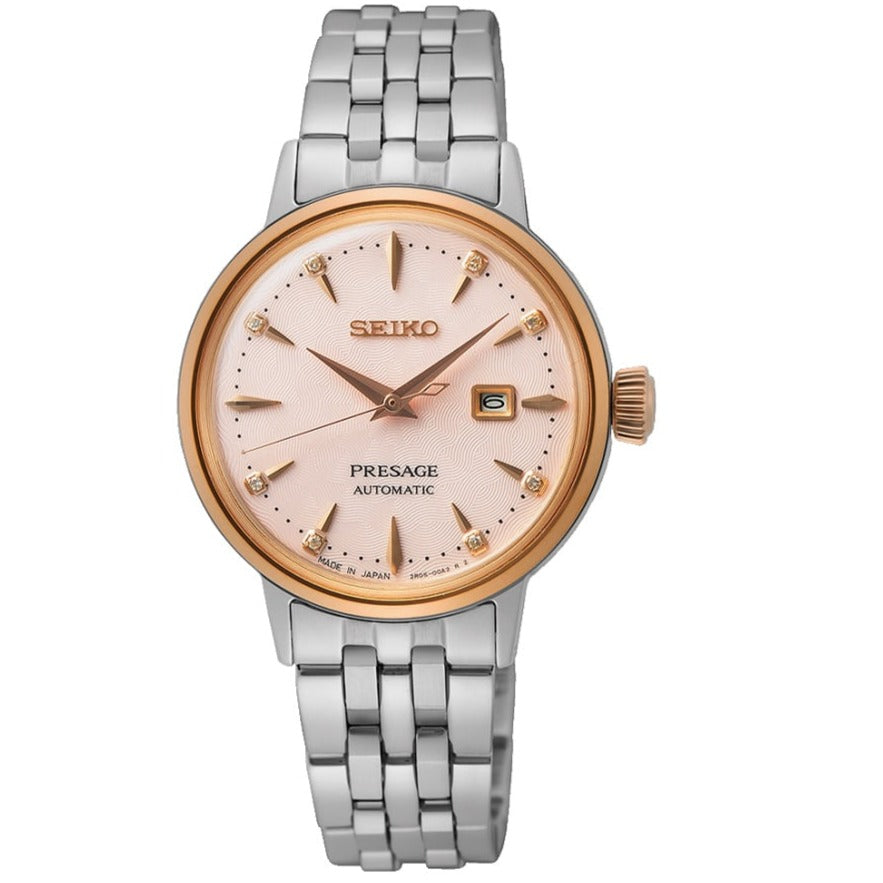 Orologio Seiko Presage Cocktail Pink Lady SRE012J1 automatico donna diamanti 30 mm-2b Gioielli