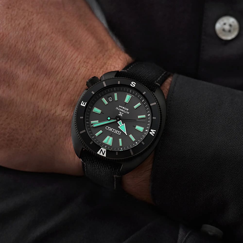 Orologio Seiko Prospex Black Series SRPH99K1 Night Vision Turtle Limited Edition-2b Gioielli